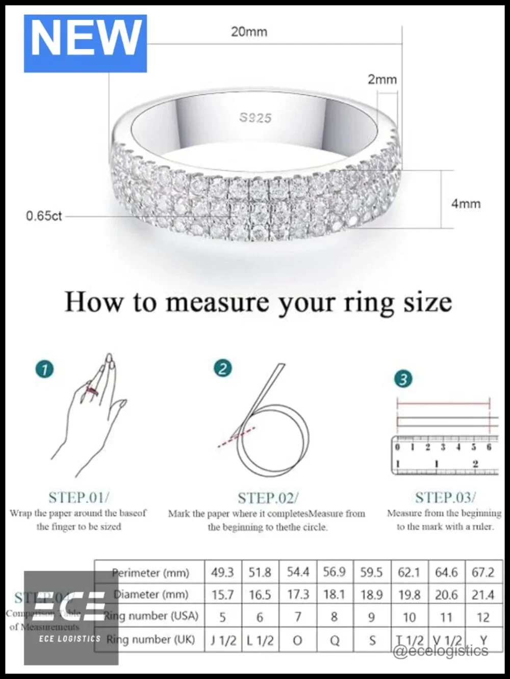 N/A elegant moissanite